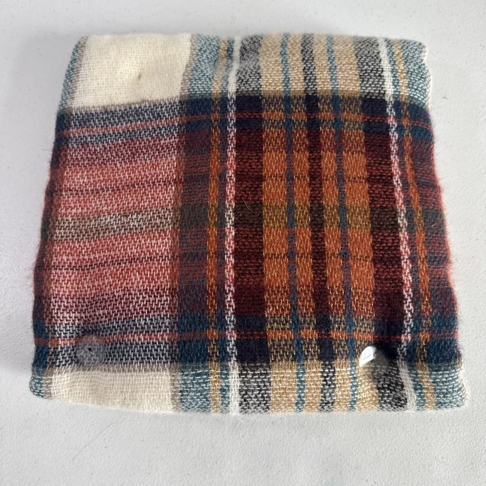 Steve Madden‎ Scarf and Beanie Set OS Plaid Winter Warm Cozy Boho Gift